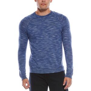 Autumn Cashmere Mens Raglan Crewneck Sweatshirt, Blue